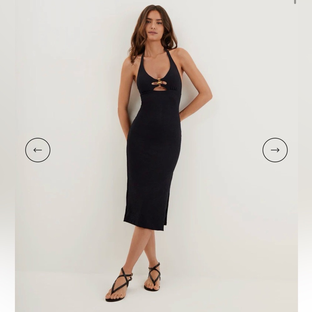 Vix Paula Hermanny Black Midi Dress